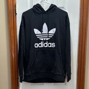 Adidas Black Hoodie with White Logo